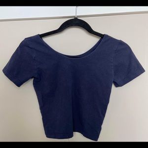 American Apparel Navy Crop Top